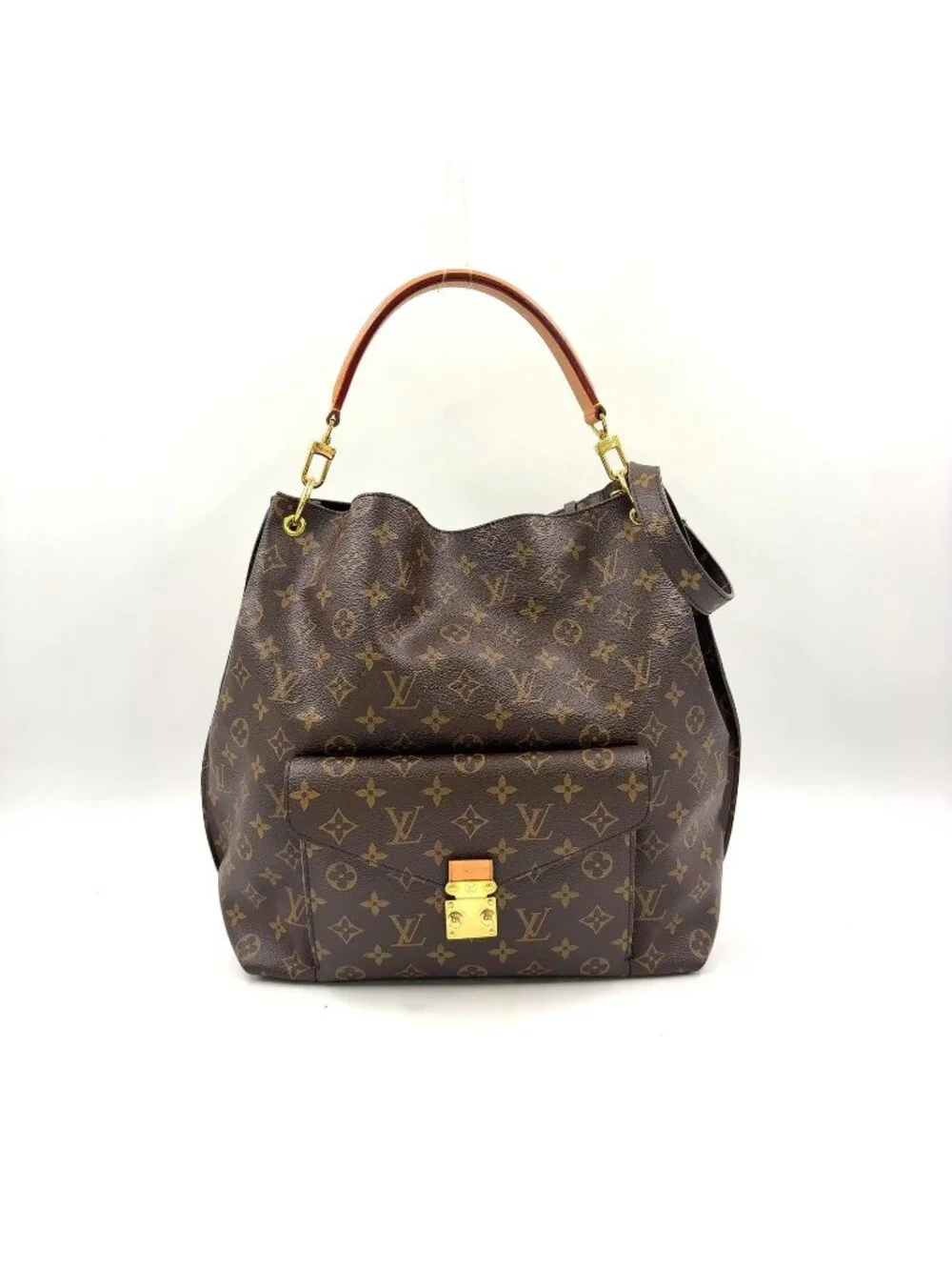Louis Vuitton Metis Monogram Leather Brown Light Handbag Gold